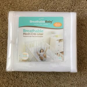 Mesh crib liner- white- NEW IN PACKAGING